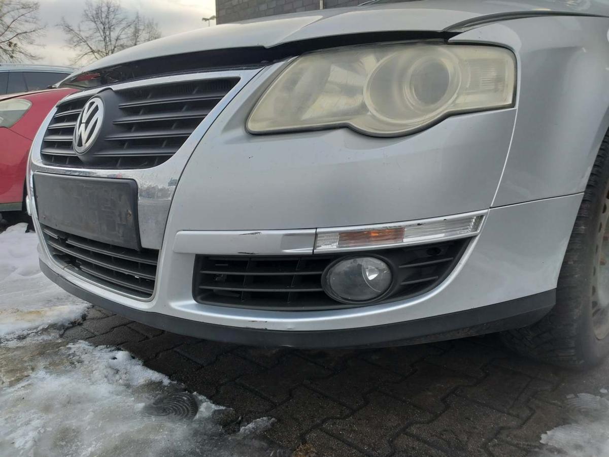 VW Passat 3C original Sto&szlig;stange Stossf&auml;nger vorn LA7W Reflexsilber ohne K&uuml;hlergrill Bj.2006